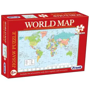 Frank World Map Jigsaw Puzzle (108 Pieces)