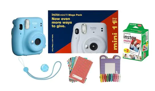Fujifilm Instax Mini 11 Mega Pack Sky Blue with 40 Shots