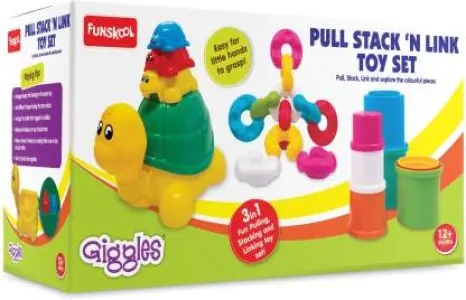Funskool Giggles Pull Stack 'N Link Toy Set