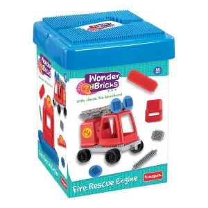 Funskool Wonder Bricks Fire Rescue Engine