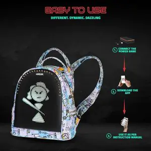 HOOKABA Dazz Roll Backpack white
