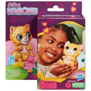 Hasbro Furreal Newborns Kitty Animatronic Plush Toy with Sound Effects