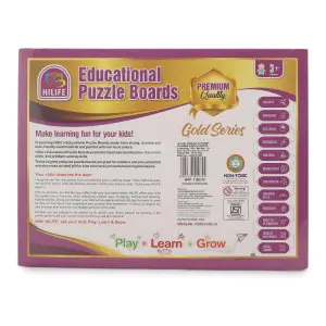Hilife English Alphabet Knobbed Puzzle Cursive - Educational Wooden Puzzle for Kids