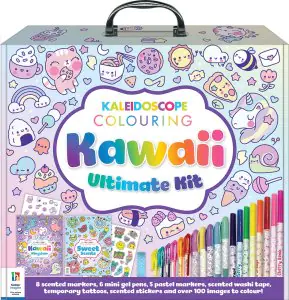 Hinkler Kaleidoscope Colouring Kawaii Ultimate Activity Kit