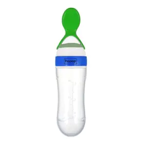Hopop Soft Squeezy Silicone Food Feeder Baby Spoon