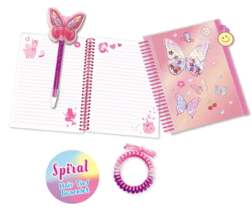 Hot Focus Butterfly Journal with Pencil Pouch