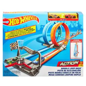 Hot Wheels Double Loop Dash Track Set GFH85