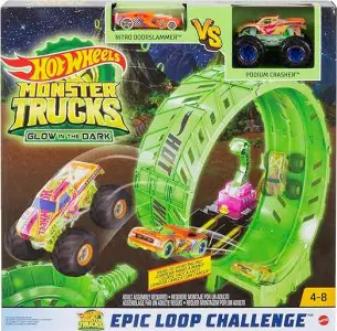 Hot Wheels Monster Trucks Glow-In-The Dark Epic Loop Challenge Playset HBN02