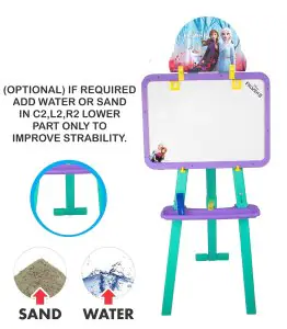IToys Frozen2 8 In 1 Magnetic Easel Board