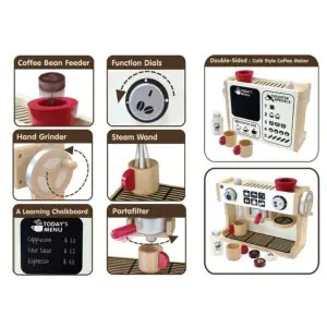 I'm Toy Wooden Barista Toy Coffee Machine