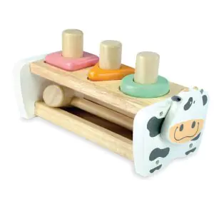 I'm Toy Wooden Cow Hammer And Peg Bench