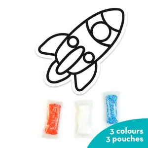 Imagi Make clay Stickers Rocket