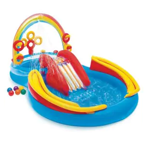 Intex Inflatable Rainbow Ring Water Play Centre Pool 57453