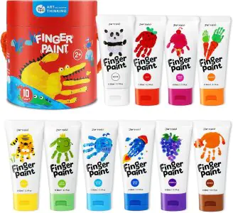 Jar Melo Finger Paint 10 Colors JA91401