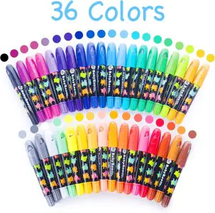 Jar Melo Silky Washable Crayons 36 Colors JA90459