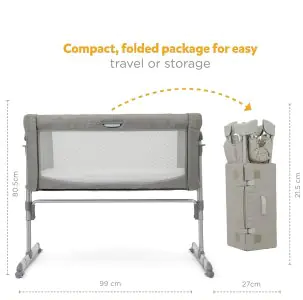 Joie Roomie Glide Bedside Crib Gray