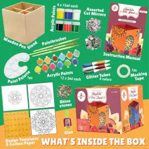 Kalakaram DIY Mandala Art Pen Stand Painting Kit
