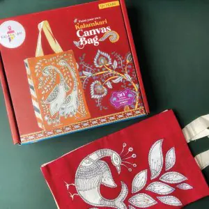 Kalakaram Paint Your Own Kalamkari Bag DIY Activity Box
