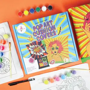 Kalakaram Pop Art Cushion Cover Painting Kit