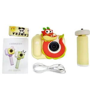 Kids Dragon Funny Children's Camera With Tripod Yellow Color XL-890-5