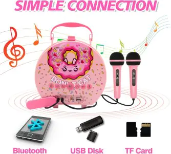Kids Karaoke Machine for Kids with 2 Microphones