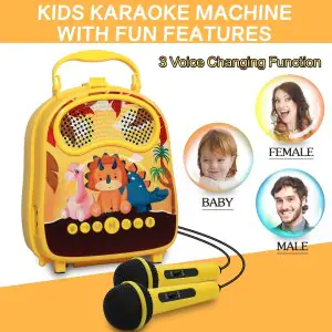 Kids Karaoke Machine with 2 Microphone Singing