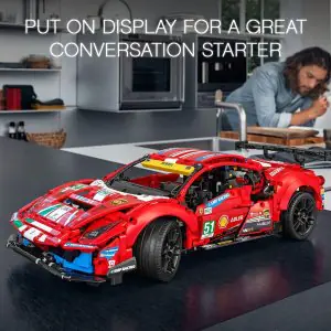 Lego Ferrari 488 GTE Building Blocks and Above