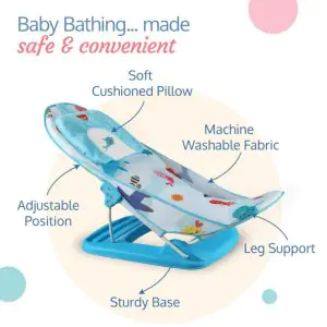 LuvLap Aqua Tales Baby Bather Blue