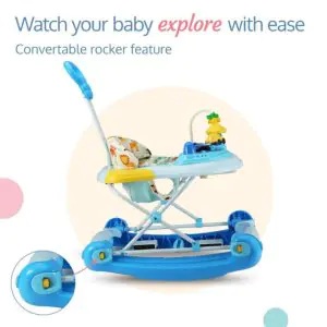 LuvLap Comfy Baby Walker & Rocker - Blue