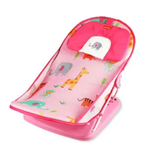 LuvLap Jungle Tales Baby Bather Pink