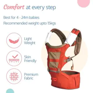 LuvLap Royal Hip Seat Baby Carrier Orange
