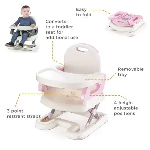 Mastela Deluxe Comfort Folding Booster Seat Pink