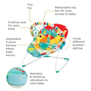 Mastela Soothing Vibrations Bouncer Red