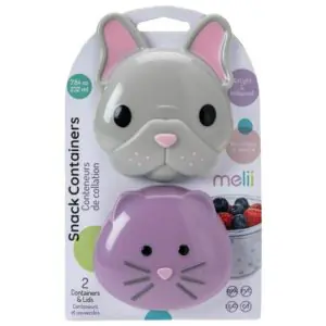 Melii Snack Containers Bull Dog and Cat