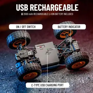 Mirana Spiker RC Car C-Type USB Rechargeable - Red