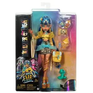 Monster High Cleo De Nile Doll with Pet Cobra Hissette & Accessories – Stylish Fun for Fans