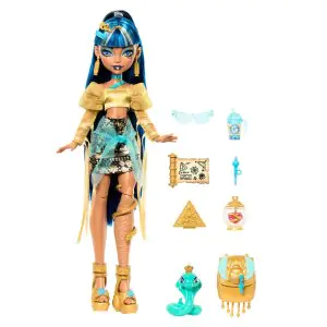 Monster High Cleo De Nile Doll with Pet Cobra Hissette & Accessories – Stylish Fun for Fans