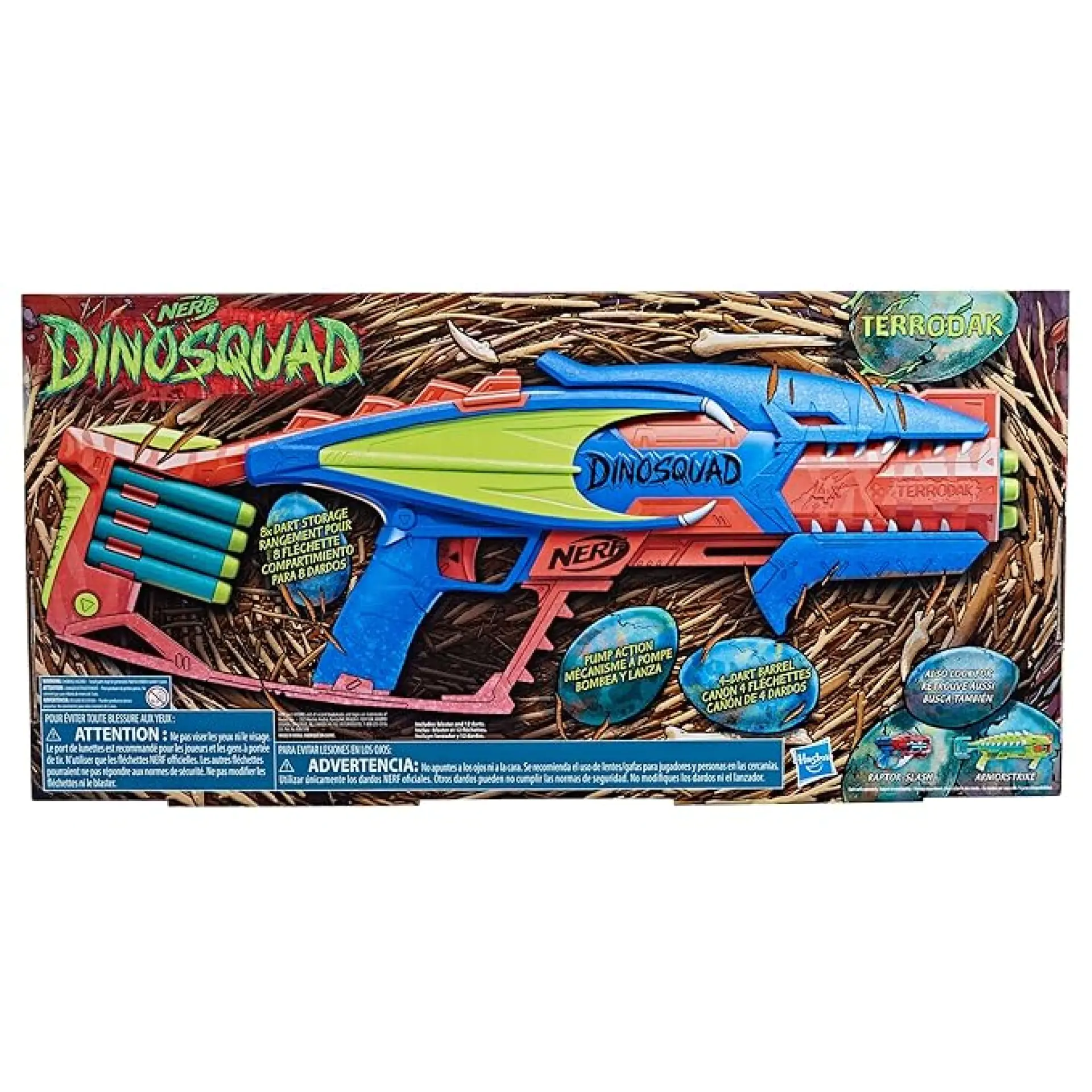 Nerf Dinosquad Terrodak 4 Dart Blasting Gun F6313 - Where