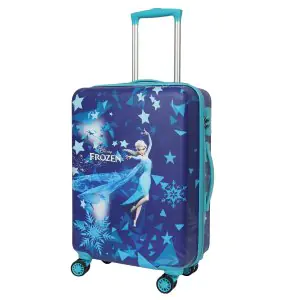 Novex Disney Frozen 18 Inch Blue Hard Kids Trolley Luggage suitcase with 4 wheels