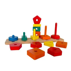Open Ended 3 in 1 Stack and Sort Board With Lace