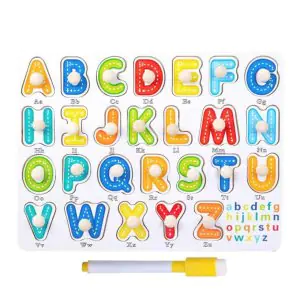 Open Ended Early Alphabets Learning Knob Puzzle