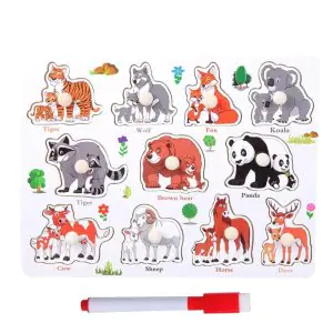 Open Ended Early Animal Puzzle Learning Knob