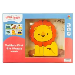 Open Ended Toddler's First 6 In 1 Puzzle - Animals