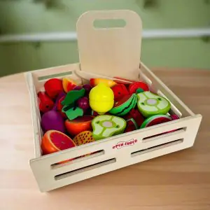Open Ended Wooden Fruits Cutting Set