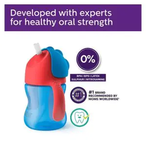 Philips Avent Bendy Twin Handle Straw Cup SCF796/00 - Red/Blue
