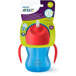 Philips Avent Bendy Twin Handle Straw Cup SCF796/00 - Red/Blue