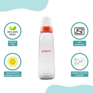 Pigeon Flexible Glass Feeding Baby Bottle - 4m+