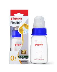 Pigeon Flexible Peristaltic Baby Feeding Bottle 0m+ (Blue)