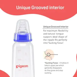 Pigeon Flexible Peristaltic Baby Feeding Bottle 12m+ (Blue)