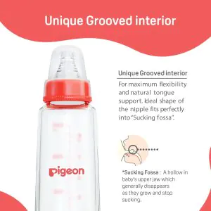 Pigeon Flexible Peristaltic Baby Feeding Bottle 9m+ (Red)